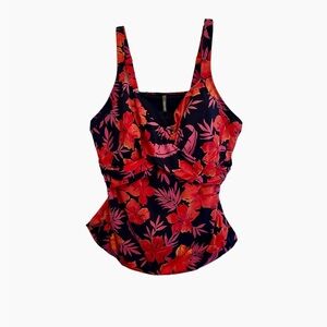 Lands End Tankini Top 22W DDD adjustable straps, underwire